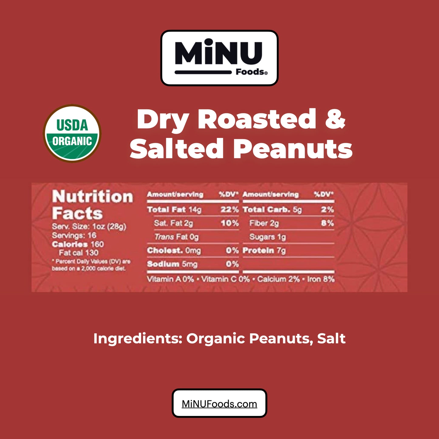 Organic Dry Roasted Salted Peanuts
